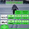 Kids Ice Cleats - Snow Crampons for Hiking Boots & Shoes with 14 Stainless Steel Spikes, Anti Slip Traction Grips for Boys and Girls, Snow Cleats for Hiking, Walking & Climbing (Small, Green) view 2