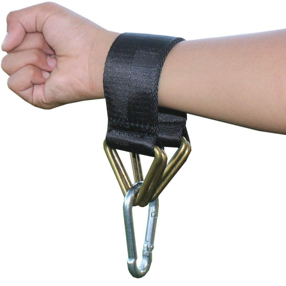 Heavy Punching Bag Strap Hanger, Boxing Bag Horizontal Bar Lanyard with Stainless Steel Hook, Fitness Equipment Sandbag Wall Bracket Nylon Hanging Strap (Color : Black, Size : 29cm)