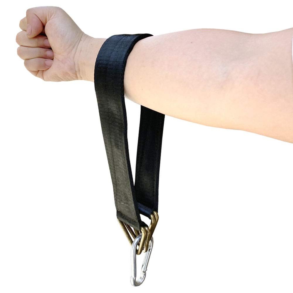 Heavy Punching Bag Strap Hanger, Boxing Bag Horizontal Bar Lanyard with Stainless Steel Hook, Fitness Equipment Sandbag Wall Bracket Nylon Hanging Strap (Color : Black, Size : 60cm)