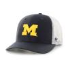 '47 NCAA Men's Trucker Snapback Adjustable Hat (Michigan Wolverines - Navy) view 1