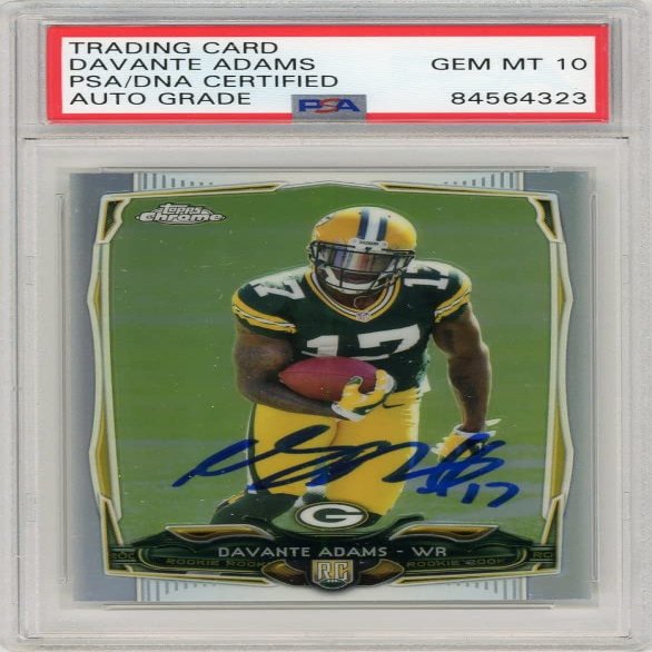 Davante Adams 2014 Topps Chrome Autograph Rookie Card #114 PSA/DNA 10