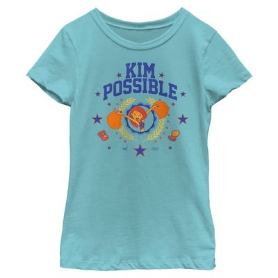 Disney Kim Possible Club Banana Girls Short Sleeve Tee Shirt, Green Apple, Medium