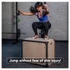 ABMAT Plyometric Box 3 in 1 Protective Foam and Non Slip Wood plyo Box for Jump Training and Conditioning, Protect Your Shins from Injury! view 2