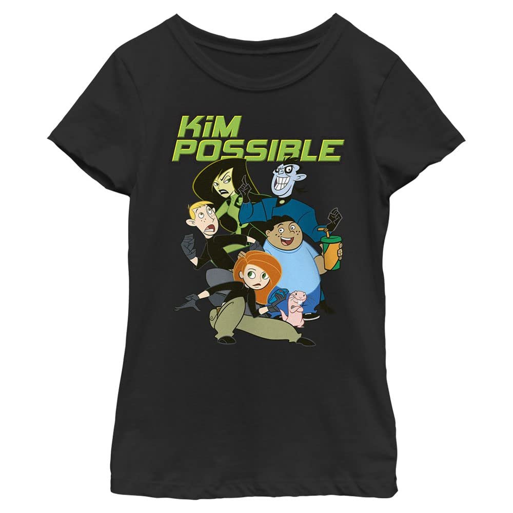 Disney Girl's Kim Possible Call Me Beep Me Kim T-Shirt - Tahiti Blue - X Small