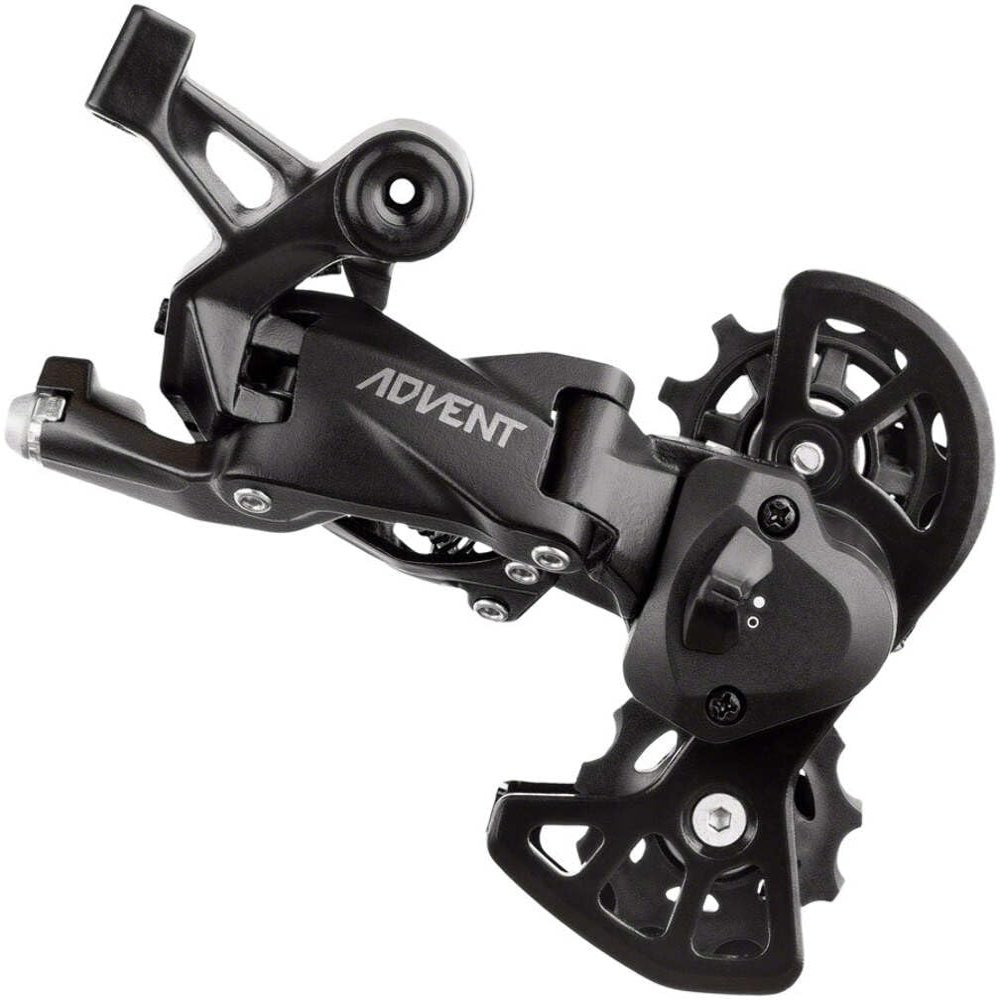 microSHIFT | Advent Super Short Rear Derailleur | 9 Speed | Super Short Cage | Black | with Clutch