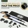 100% Carbon Fiber Trekking Poles by USA Brand - Ultra Strong Lightweight Collapsible Hiking Poles with Cork and EVA Foam Grips & Quick Adjustable Flip Locks view 2