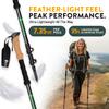 100% Carbon Fiber Trekking Poles by USA Brand - Ultra Strong Lightweight Collapsible Hiking Poles with Cork and EVA Foam Grips & Quick Adjustable Flip Locks view 4