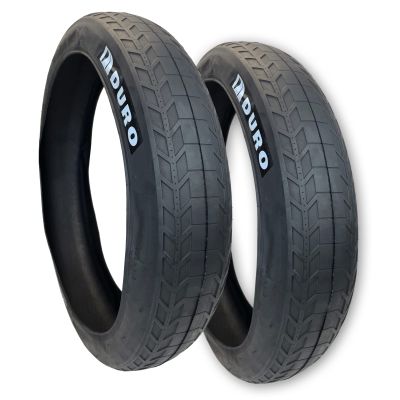Duro Tire Two Duro 26x4.0 Fleetwood Semi-Slick Street Bike Tires with Folding Beads 26x4, Black, 26 x 4.0
