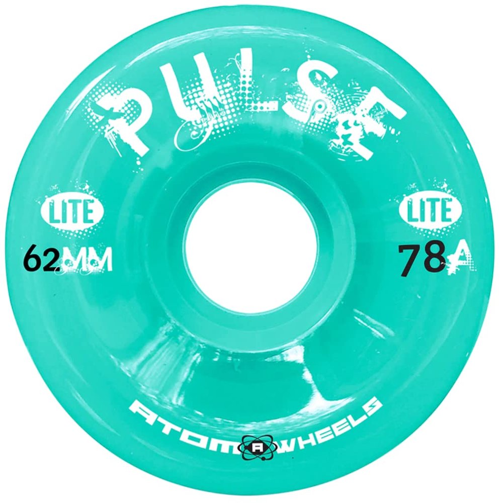 Atom Skates Quad Roller Wheels/Outdoor/Hardness 78A / 62x33 Mint Pulse Lite / 1 Pack - 4 Wheels