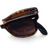 Joopin Square Tortoise Folding Sunglasses Designer Oversized Brown Foldable Sun Glasses Polarized UV400 Fold Up Shades for Women Men view 1