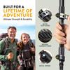 100% Carbon Fiber Trekking Poles by USA Brand - Ultra Strong Lightweight Collapsible Hiking Poles with Cork and EVA Foam Grips & Quick Adjustable Flip Locks view 3