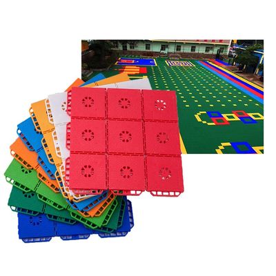 30.5CM Outdoor Modular Interlocking Floor Tiles, Kindergarten Playground Park Sports Floor, Colorful Puzzle Floor Mat with Drain Holes (Color : Green, Size : 10PCS)