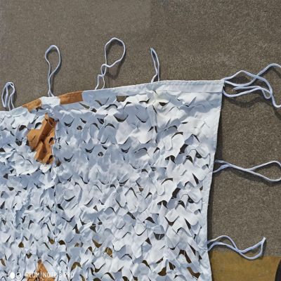 YHBZ White Camo Netting,Camouflage Net 3x1.5M,2x4M,6x5M,Army Blinds Nets,Shade Netting Anti-UV,Durable 300D Oxford Fabric,for Military Decoration,Pergola Sunshade,3x3m(10 * 10ft)