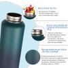 Volhoply Insulated Water Bottles Bulk 2 Pack, 40 oz Stainless Steel Sports Bottle with Paracord Handle & Spout Lid,Double Walled Water Cups with Wide Mouth, Reusable Big Water jug(Assorted,2 Set) view 4