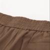 Belle Poque Women Plus Size High Waist Shorts Cargo Shorts for Women Bermuda Shorts (Coffee,2XL) view 4