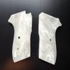 [BMPL**] Pearl White Resin Gun Grips Compatible Replacement for Bersa Thunder .380 Hardwood Wood Smooth Handmade Gift view 4