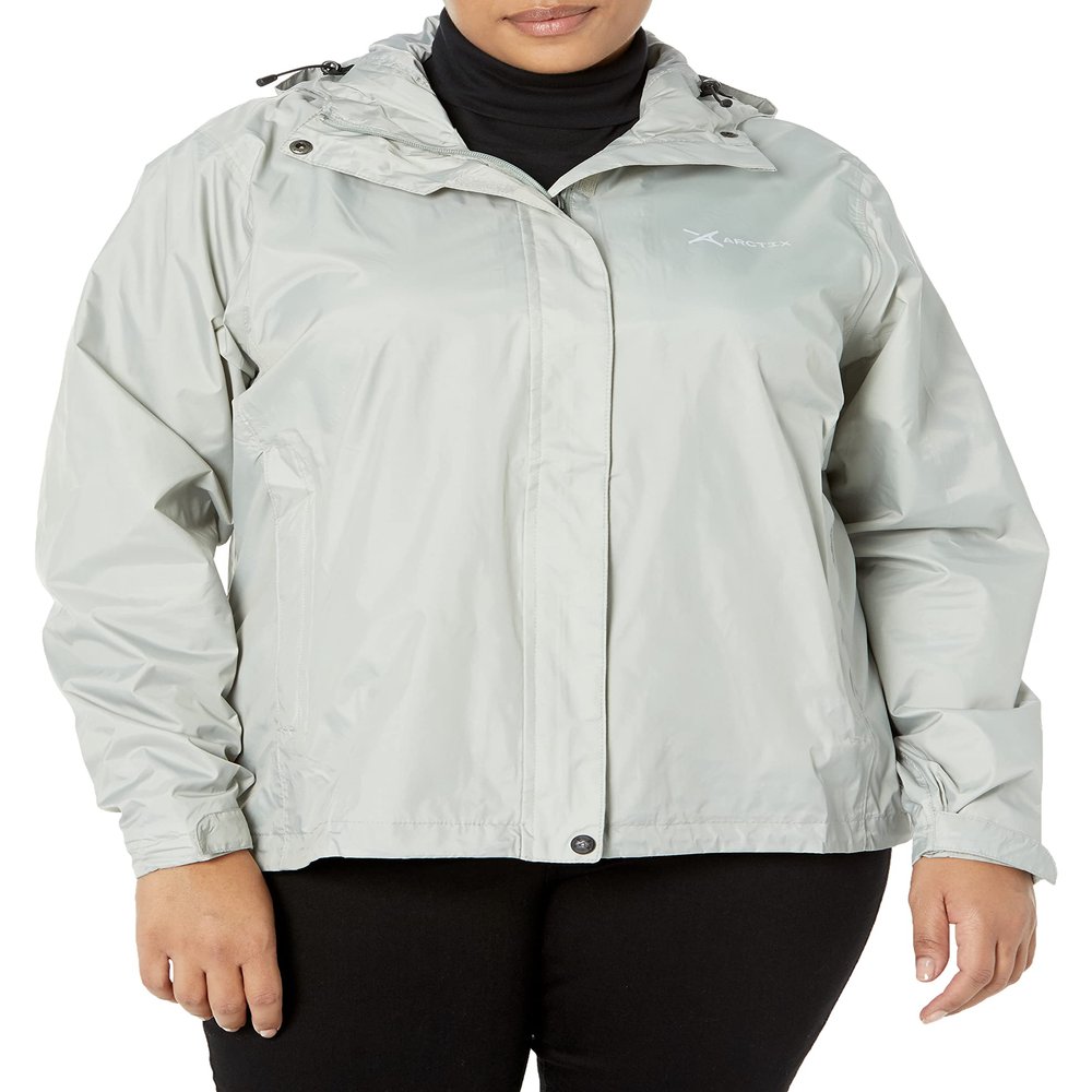 Arctix Women's River Rain Jacket, Pewter, 1X