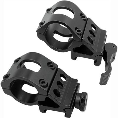 TOCNGAEK 1" Offset Tactical Flashlight Mount and 1" Offset Quick Release Flashlight Mount 2Pack