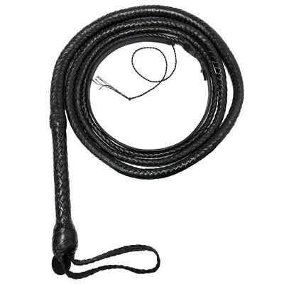 Pretlet Genuine Cowhide Leather Bullwhip 4ft, 6ft, 8ft and 10ft Bullwhip Indiana Style (8 Feet)