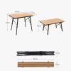 Camping Folding Table Portable Storage Adjustable Height Wooden Roll Up Table Lightweight and Stable Picnic Hiking Outdoor Furniture view 3