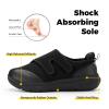 FitVille Diabetic Shoes for Men Extra Wide Width Orthopedic Slip-on Shoes Adjustable Closure Walking Sneakers with Arch Support Cushioning Therapeutic for Swollen Feet (10.5 X-Wide, Black) view 4