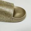 7K Women Slide Sandals, Soft Band with Jewelry (6, GOLD, numeric_6) view 3