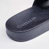 7K Women Slide Sandals, Soft Band with Jewelry (5, BLACK, numeric_5) view 2