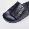 7K Women Slide Sandals, Soft Band with Jewelry (5, BLACK, numeric_5) view 4