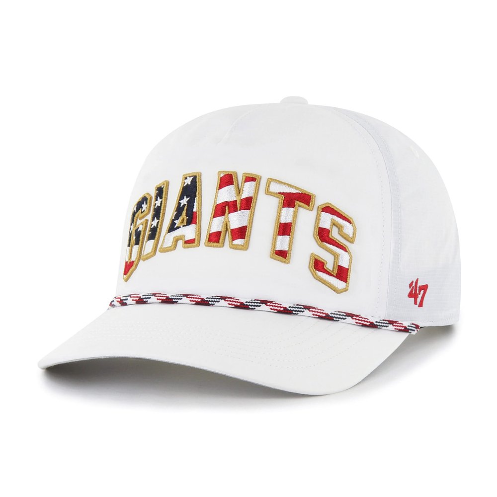 '47 MLB Men's Flag Flutter Hitch Adjustable Snapback Hat - White (San Francisco Giants), One Size