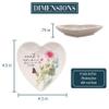Pavilion Gift Company - Aunts - Ceramic Heart-Shaped Keepsake Dish, Watercolor Floral Design, Jewelry Dish, 1 Count, 4.5 inches Overall in Size view 3