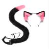 QinRuan Animal Cosplay Costume Accessories Furry Faux Fur Cat Ears Headband and Fox Tail Set Halloween Accessory view 1