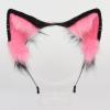 QinRuan Animal Cosplay Costume Accessories Furry Faux Fur Cat Ears Headband and Fox Tail Set Halloween Accessory view 2