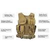 ACTJ.M Khaki Breathable Tactical Combat Vest for Men Training Size Adjustable view 2