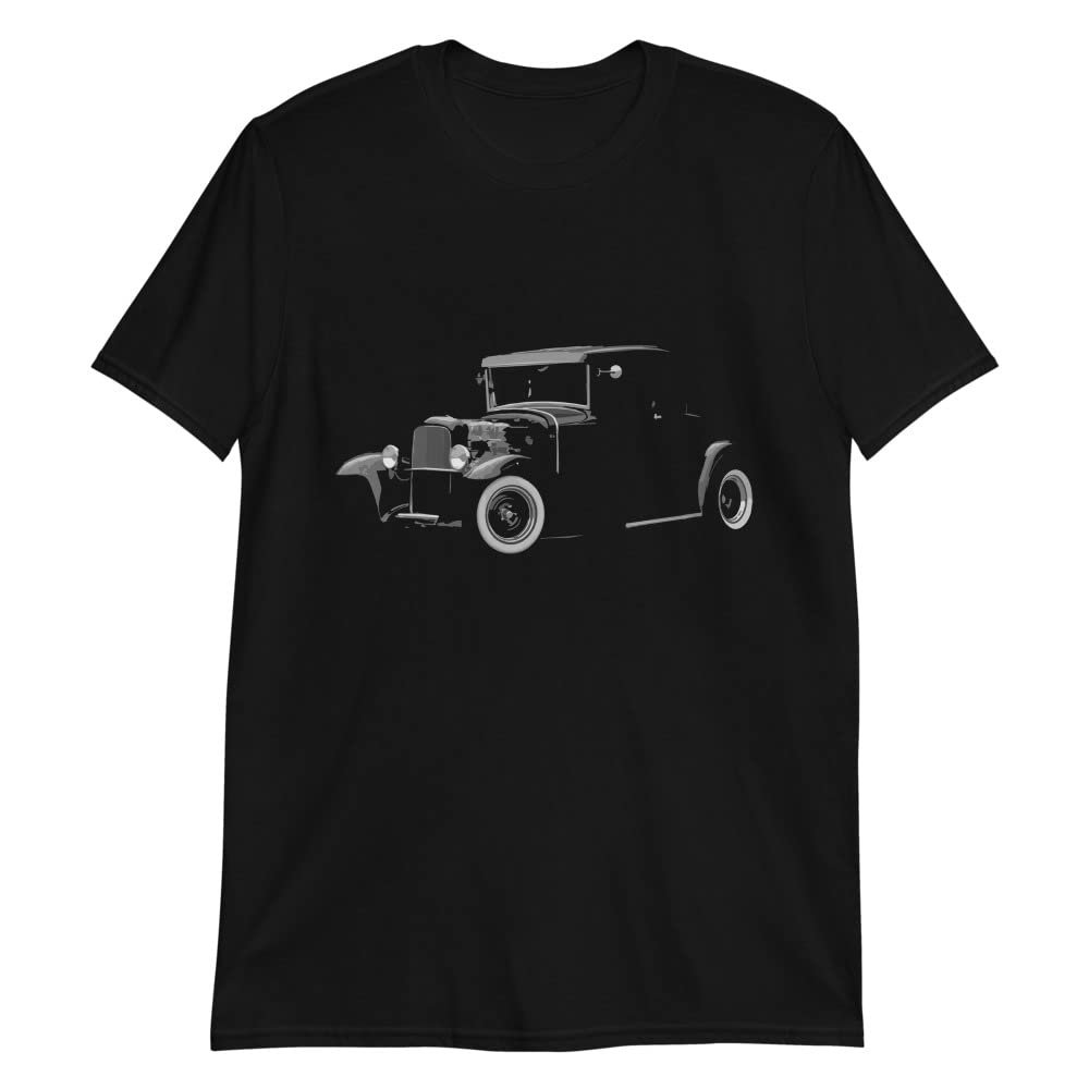 1930 Model A 5 Window Coupe Hot Rod Short-Sleeve Unisex T-Shirt Black