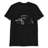 1930 Model A 5 Window Coupe Hot Rod Short-Sleeve Unisex T-Shirt Black view 1