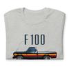 1979 F100 Custom Pickup Truck Retro Short-Sleeve Unisex T-Shirt Sport Grey view 4
