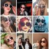 LUJAUXV Heart Shaped Sunglasses for Women,Trendy Cute Heart Glasses Retro Taylor Sun Glasses Cupid UV400 view 3