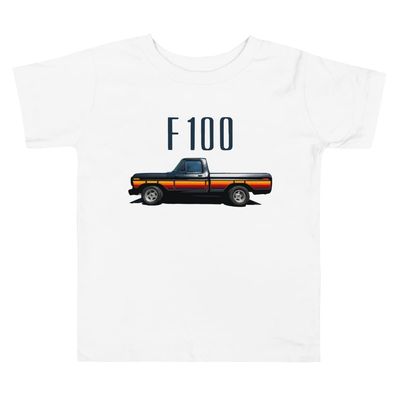 1979 F100 Custom Pickup Truck Retro Graphic T-Shirt | Vintage Car Enthusiast Gift | Toddler White
