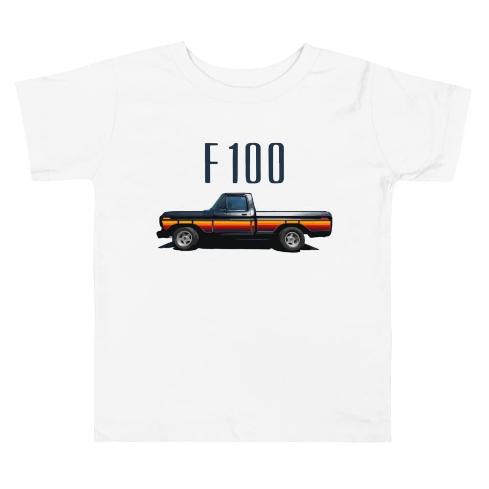 1979 F100 Custom Pickup Truck Retro Graphic T-Shirt | Vintage Car Enthusiast Gift | Toddler White