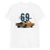 1969 Classic Car Collector Cars Short-Sleeve Unisex T-Shirt White view 1