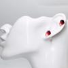 TAOYATAO Handmade cute pomegranate S925 sterling silver earrings anti allergy earrings jewelry for women (a pair dark pomegranate ear clip) view 4