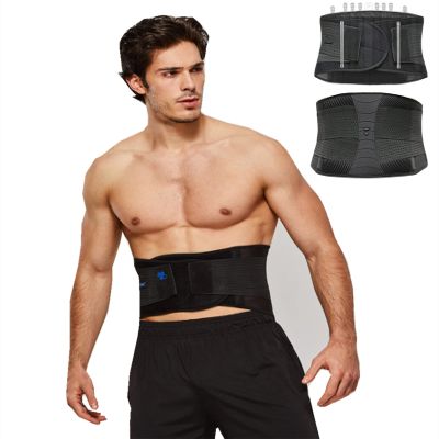 Sports Back Support Belt for Men Women Breathable Waist Lumbar Lower Back Brace Abdominal belt with spring bar support Sports waist support Compression Squat Fitness Belt Weightlifting Girdle Abdominal