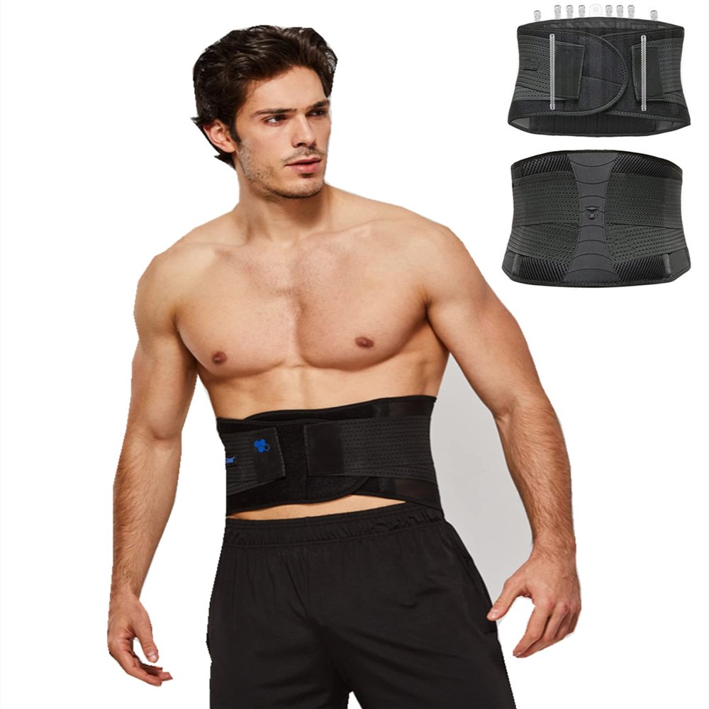 Sports Back Support Belt for Men Women Breathable Waist Lumbar Lower Back Brace Abdominal belt with spring bar support Sports waist support Compression Squat Fitness Belt Weightlifting Girdle Abdominal