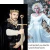 Velscrun Crown for Men and Women - Metal King Crown and Princess Tiaras for Girls - Gold Medieval Costume Accessories for Prom, Wedding, Halloween view 4