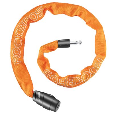 ROCKBROS Bike Chain Lock, Heavy Duty Anti Theft, 3 Ft Long, 5mm Thick Bicycle Lock with Key Set, Cut Proof for Door, Fence