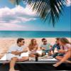 Beach Blanket Black White Stripes Sandproof Waterproof Beach Mat Geometry Minimalist Sand Free Mat Quick Drying Beach Essentials for Vacation Lightweight with 4 Stakes & Corner Pockets 108"x84" view 3