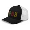 1983 42nd Birthday Embroidered Unisex Retro Trucker Hat, 42 Year Old Bday Cap Gift Black/White view 4