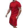 NaRHbrg Mens 2 Piece Set Sport Set Summer Outfit Short Sleeve Tee Shirts and Shorts Stylish Casual Tracksuit Sets view 1