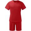 NaRHbrg Mens 2 Piece Set Sport Set Summer Outfit Short Sleeve Tee Shirts and Shorts Stylish Casual Tracksuit Sets view 3