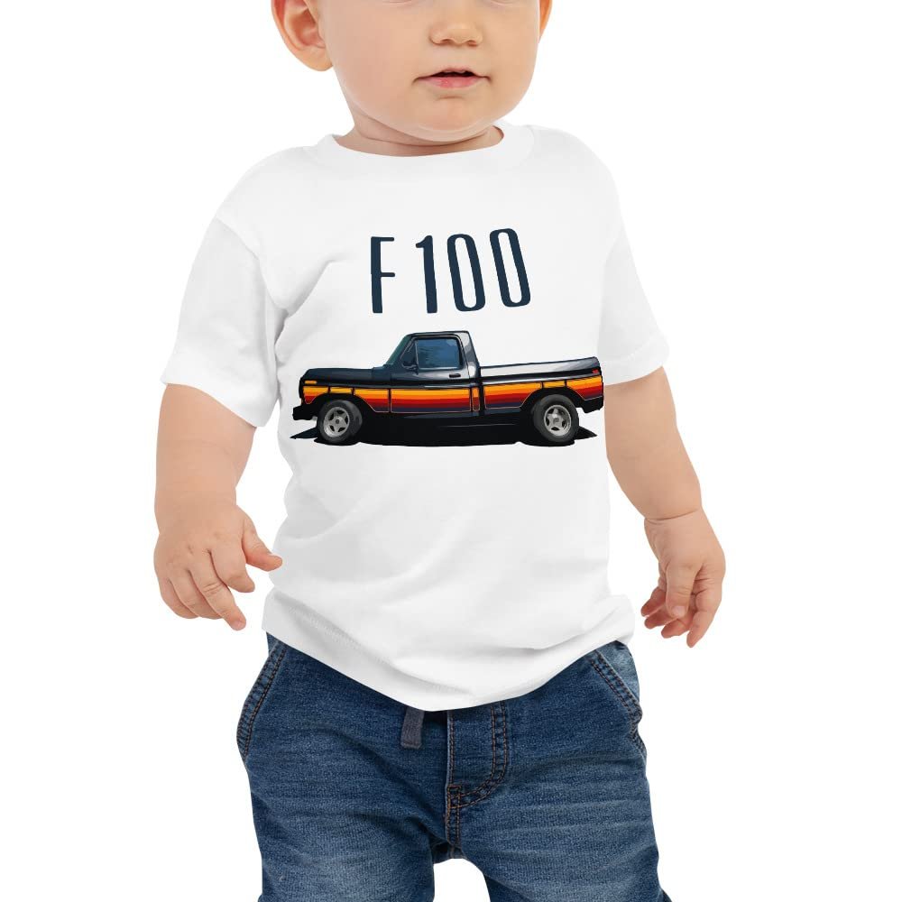 1979 F100 Custom Pickup Truck Retro Baby Jersey Short Sleeve Tee White